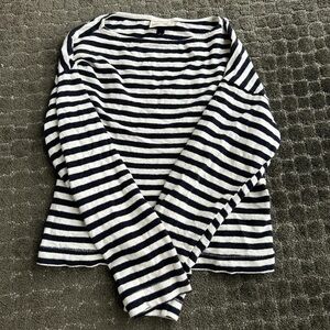 Universal Thread Navy and White Striped Top